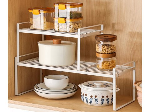 Półka metalowa jednopoziomowa na blat kuchni organizer kuchenny stojak loft Półka metalowa jednopoziomowa na blat kuchni organizer kuchenny stojak loft