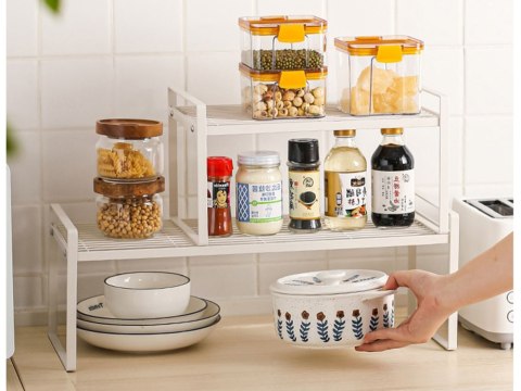 Półka metalowa jednopoziomowa na blat kuchni organizer kuchenny stojak loft Półka metalowa jednopoziomowa na blat kuchni organizer kuchenny stojak loft