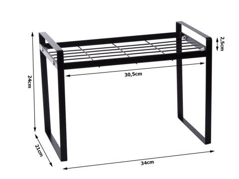 Półka metalowa jednopoziomowa na blat kuchni organizer kuchenny stojak loft Półka metalowa jednopoziomowa na blat kuchni organizer kuchenny stojak loft