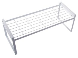 Półka metalowa jednopoziomowa organizer kuchenny stojak biały do kuchni