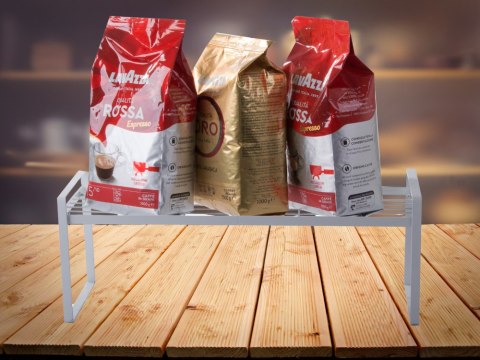 Półka metalowa jednopoziomowa organizer kuchenny stojak biały do kuchni Półka metalowa jednopoziomowa organizer kuchenny stojak biały do kuchni