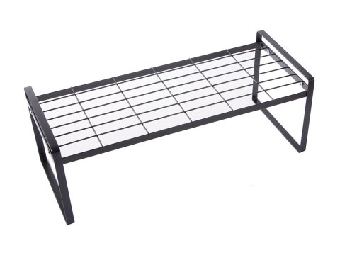 Półka metalowa jednopoziomowa organizer kuchenny stojak czarny do kuchni Półka metalowa jednopoziomowa organizer kuchenny stojak czarny do kuchni