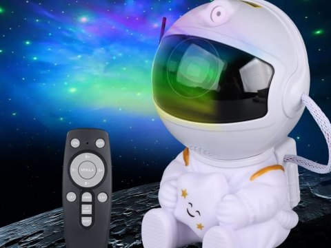 Projektor gwiazd astronauta galaktyka lampka nocna niebo laserowy led pilot Projektor gwiazd astronauta galaktyka lampka nocna niebo laserowy led pilot