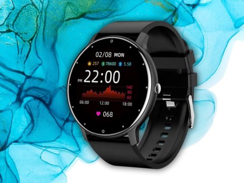 Smartwatch zegarek damski męski gumowy pasek sport bluetooth rozmowy Smartwatch zegarek damski męski gumowy pasek sport bluetooth rozmowy
