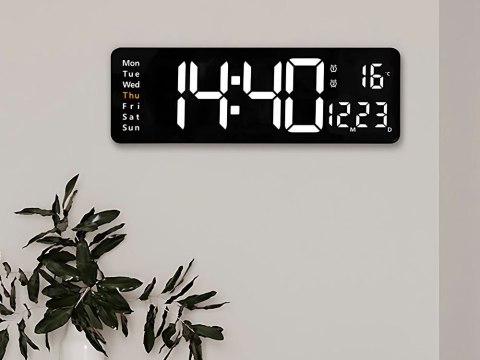 Zegar alarm elektroniczny cyfrowy led wiszący data temperatura budzik dni Zegar alarm elektroniczny cyfrowy led wiszący data temperatura budzik dni