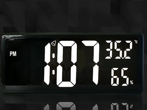Zegar budzik elektroniczny cyfrowy led stojący wiszący temperatura wilgoć Zegar budzik elektroniczny cyfrowy led stojący wiszący temperatura wilgoć