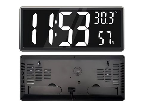 Zegar budzik elektroniczny cyfrowy led stojący wiszący temperatura wilgoć Zegar budzik elektroniczny cyfrowy led stojący wiszący temperatura wilgoć