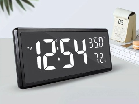 Zegar budzik elektroniczny cyfrowy led stojący wiszący temperatura wilgoć Zegar budzik elektroniczny cyfrowy led stojący wiszący temperatura wilgoć