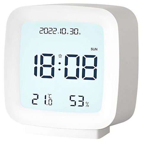 Zegar budzik z datą i temperaturą z funkcją drzemki lcd wilgoć w powietrzu Zegar budzik z datą i temperaturą z funkcją drzemki lcd wilgoć w powietrzu