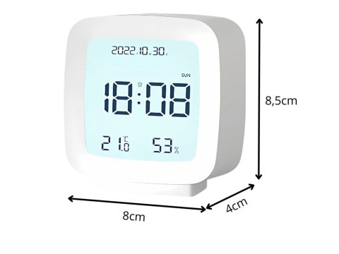 Zegar budzik z datą i temperaturą z funkcją drzemki lcd wilgoć w powietrzu Zegar budzik z datą i temperaturą z funkcją drzemki lcd wilgoć w powietrzu