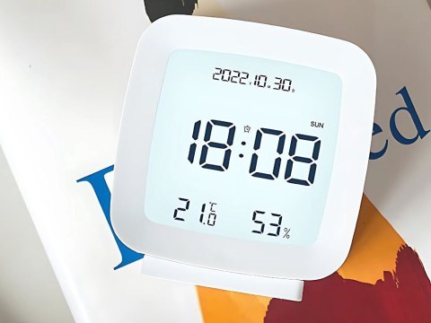 Zegar budzik z datą i temperaturą z funkcją drzemki lcd wilgoć w powietrzu Zegar budzik z datą i temperaturą z funkcją drzemki lcd wilgoć w powietrzu