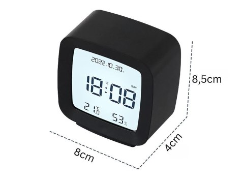 Zegar budzik z datą i temperaturą z funkcją drzemki lcd wilgoć w powietrzu Zegar budzik z datą i temperaturą z funkcją drzemki lcd wilgoć w powietrzu