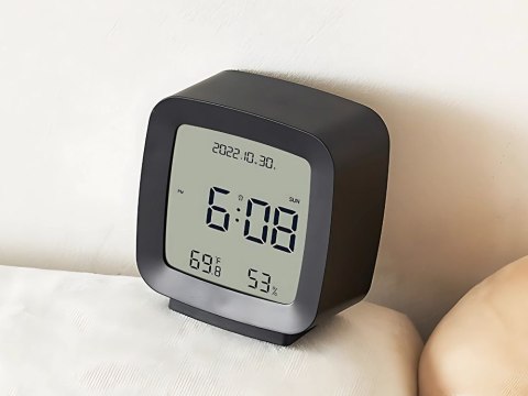 Zegar budzik z datą i temperaturą z funkcją drzemki lcd wilgoć w powietrzu Zegar budzik z datą i temperaturą z funkcją drzemki lcd wilgoć w powietrzu