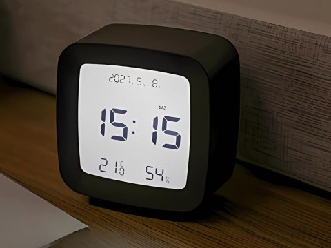Zegar budzik z datą i temperaturą z funkcją drzemki lcd wilgoć w powietrzu Zegar budzik z datą i temperaturą z funkcją drzemki lcd wilgoć w powietrzu