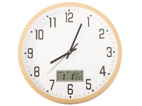 Zegar ścienny duży cichy 30cm okrągły wskazówkowy data temperatura sekundy Zegar ścienny duży cichy 30cm okrągły wskazówkowy data temperatura sekundy