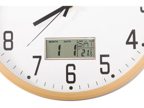 Zegar ścienny duży cichy 30cm okrągły wskazówkowy data temperatura sekundy Zegar ścienny duży cichy 30cm okrągły wskazówkowy data temperatura sekundy