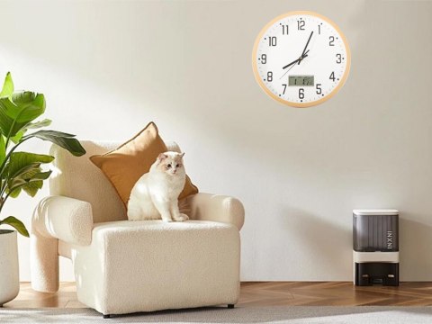 Zegar ścienny duży cichy 30cm okrągły wskazówkowy data temperatura sekundy Zegar ścienny duży cichy 30cm okrągły wskazówkowy data temperatura sekundy