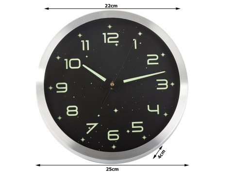 Zegar ścienny fluorescencyjny duży cichy świecące cyfry gwiazdki 25cm Zegar ścienny fluorescencyjny duży cichy świecące cyfry gwiazdki 25cm