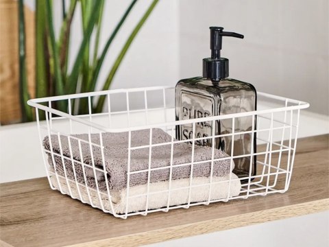 Kosz koszyk organizer metalowy druciany loft do kuchni na owoce biały duży Kosz koszyk organizer metalowy druciany loft do kuchni na owoce biały duży