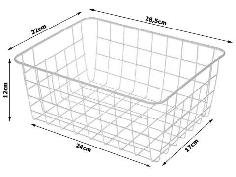 Kosz koszyk organizer metalowy druciany loft do kuchni na owoce biały duży Kosz koszyk organizer metalowy druciany loft do kuchni na owoce biały duży