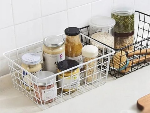 Kosz koszyk organizer metalowy druciany loft do kuchni na owoce biały duży Kosz koszyk organizer metalowy druciany loft do kuchni na owoce biały duży