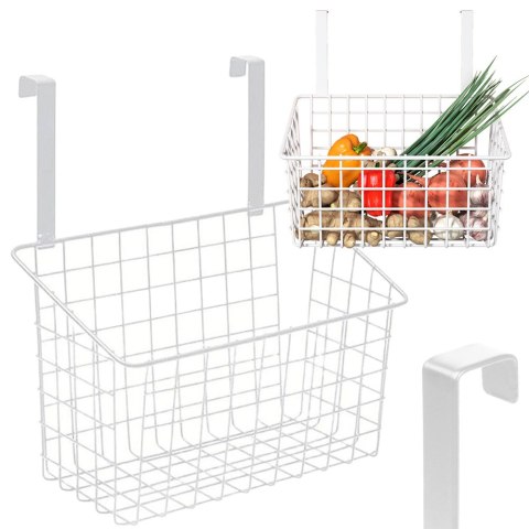 Kosz koszyk organizer metalowy zawieszany na drzwi półka wisząca kuchenna Kosz koszyk organizer metalowy zawieszany na drzwi półka wisząca kuchenna