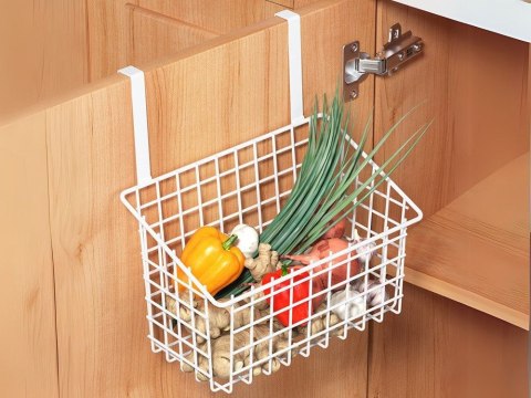 Kosz koszyk organizer metalowy zawieszany na drzwi półka wisząca kuchenna Kosz koszyk organizer metalowy zawieszany na drzwi półka wisząca kuchenna
