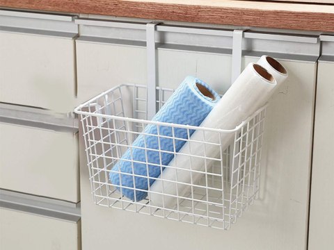 Kosz koszyk organizer metalowy zawieszany na drzwi półka wisząca kuchenna Kosz koszyk organizer metalowy zawieszany na drzwi półka wisząca kuchenna