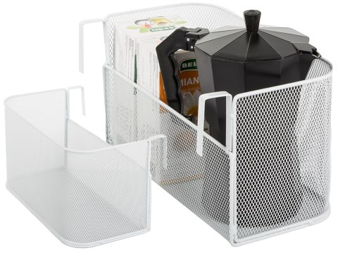 Kosz koszyk organizer metalowy zawieszany na reling półka wisząca kuchenna Kosz koszyk organizer metalowy zawieszany na reling półka wisząca kuchenna