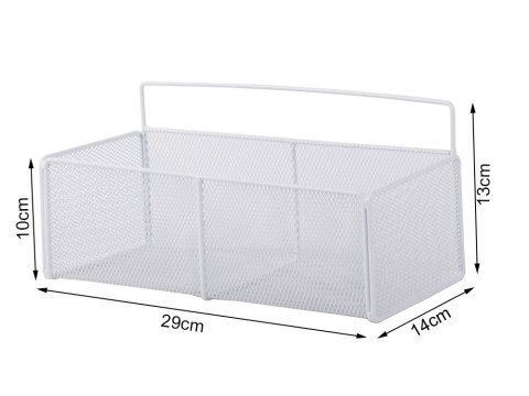 Koszyk wiszący kosz organizer metalowy zawieszany półka kuchenna biała Koszyk wiszący kosz organizer metalowy zawieszany półka kuchenna biała