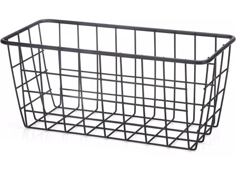 Koszyk wiszący kosz organizer metalowy zawieszany półka kuchenna czarny Koszyk wiszący kosz organizer metalowy zawieszany półka kuchenna czarny