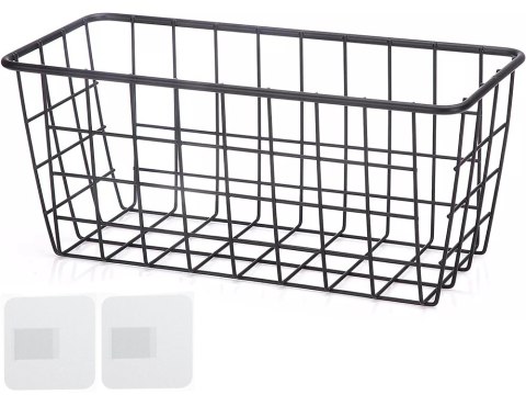Koszyk wiszący kosz organizer metalowy zawieszany półka kuchenna czarny Koszyk wiszący kosz organizer metalowy zawieszany półka kuchenna czarny