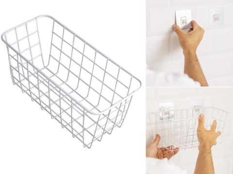 Koszyk wiszący kosz organizer metalowy zawieszany półka wisząca biały mocny Koszyk wiszący kosz organizer metalowy zawieszany półka wisząca biały mocny