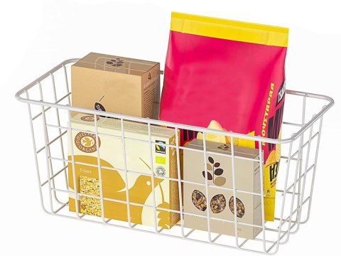 Koszyk wiszący kosz organizer metalowy zawieszany półka wisząca biały mocny Koszyk wiszący kosz organizer metalowy zawieszany półka wisząca biały mocny