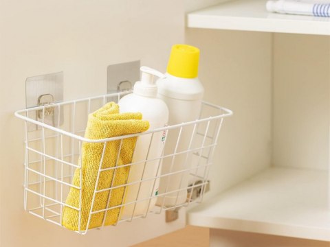 Koszyk wiszący kosz organizer metalowy zawieszany półka wisząca biały mocny Koszyk wiszący kosz organizer metalowy zawieszany półka wisząca biały mocny
