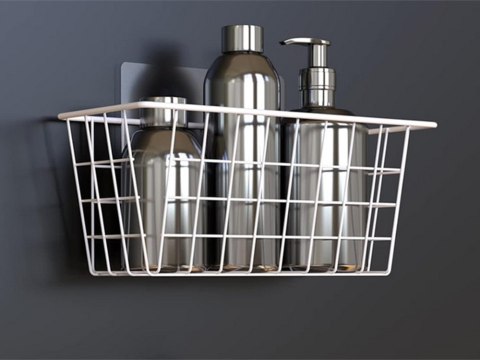 Koszyk wiszący kosz organizer metalowy zawieszany półka wisząca biały mocny Koszyk wiszący kosz organizer metalowy zawieszany półka wisząca biały mocny