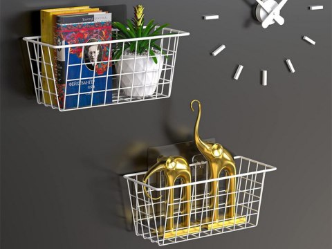 Koszyk wiszący kosz organizer metalowy zawieszany półka wisząca biały mocny Koszyk wiszący kosz organizer metalowy zawieszany półka wisząca biały mocny
