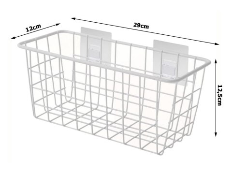 Koszyk wiszący kosz organizer metalowy zawieszany półka wisząca biały mocny Koszyk wiszący kosz organizer metalowy zawieszany półka wisząca biały mocny