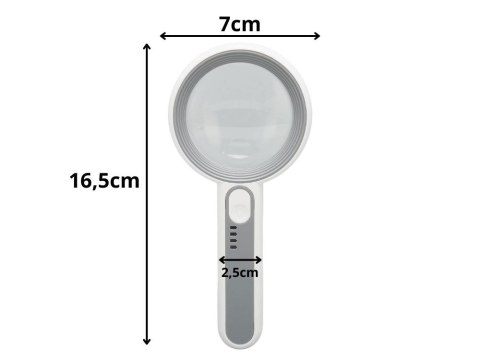 Lupa do czytania podświetlana szkło powiększające 5x z oświetleniem led Lupa do czytania podświetlana szkło powiększające 5x z oświetleniem led