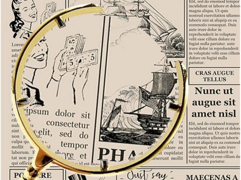 Lupa do czytania ręczna szkło powiększające optyczne złota powiększenie 6x Lupa do czytania ręczna szkło powiększające optyczne złota powiększenie 6x