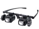 Lupa okulary zegarmistrzowskie serwis podświetlenie 2 led 2x 6x 8x 12x 24x