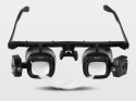 Lupa okulary zegarmistrzowskie serwis podświetlenie 2 led 2x 6x 8x 12x 24x