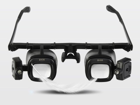 Lupa okulary zegarmistrzowskie serwis podświetlenie 2 led 2x 6x 8x 12x 24x Lupa okulary zegarmistrzowskie serwis podświetlenie 2 led 2x 6x 8x 12x 24x