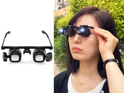 Lupa okulary zegarmistrzowskie serwis podświetlenie 2 led 2x 6x 8x 12x 24x Lupa okulary zegarmistrzowskie serwis podświetlenie 2 led 2x 6x 8x 12x 24x