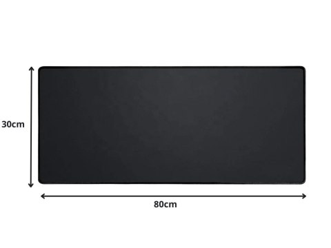 Podkładka gamingowa pod mysz i klawiaturę xl 80x30 cm antypoślizgowa czarna Podkładka gamingowa pod mysz i klawiaturę xl 80x30 cm antypoślizgowa czarna