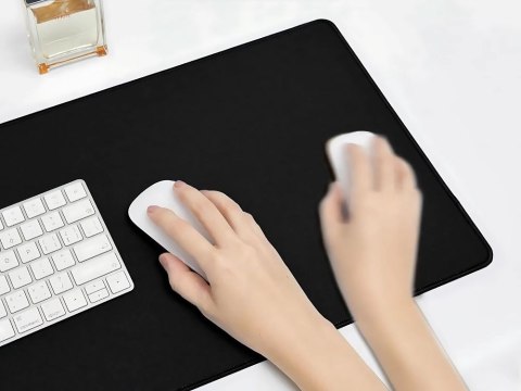 Podkładka gamingowa pod mysz klawiaturę xxl 90x40 cm antypoślizgowa czarna Podkładka gamingowa pod mysz klawiaturę xxl 90x40 cm antypoślizgowa czarna