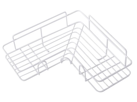 Półka łazienkowa do łazenki pod prysznic narożna loft wisząca haczyk biała Półka łazienkowa do łazenki pod prysznic narożna loft wisząca haczyk biała