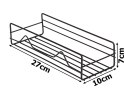 Półka łazienkowa do łazienki pod prysznic prysznicowa loft wisząca metalowa