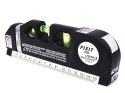 Poziomica laserowa precyzyjna z miarką 2,5m miara laser 3 tryby led usb