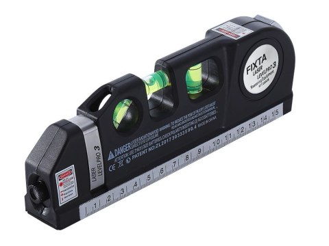 Poziomica laserowa precyzyjna z miarką 2,5m miara laser 3 tryby led usb Poziomica laserowa precyzyjna z miarką 2,5m miara laser 3 tryby led usb